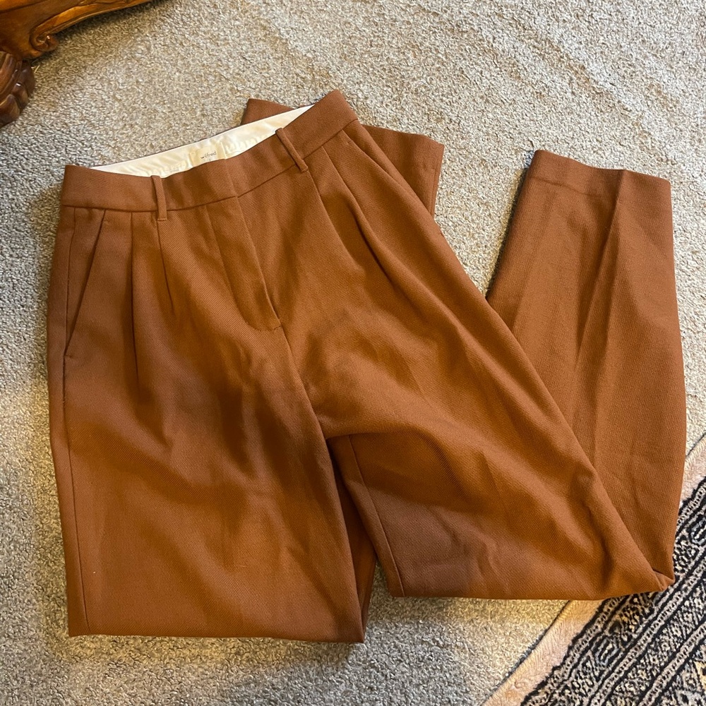 Aritzia Brown Straight Leg Pants